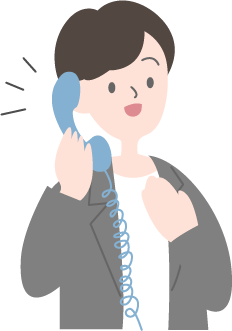 電話をかけている女性のイラスト