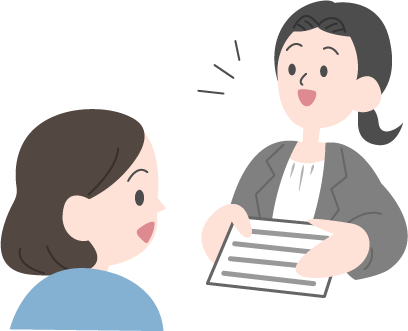 見積もりの説明をしているイラスト