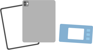 タブレットとルーターのイラスト